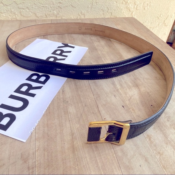 Burberry Accessories - Burberry Black Leather 36/90 Waist Belt.